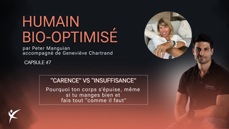 Peter Manguian kinésiologue explique les symptômes de carences nutritionnelles